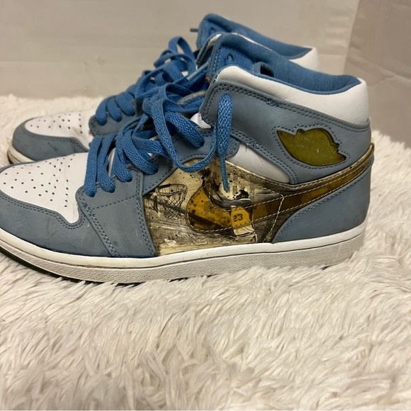 Air jordan 1 mid alpha white university blue sz 9 - Picture 16 of 16